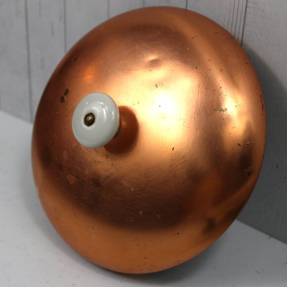 Vintage Copper Lid with White Knob - Copper Replacement Lid - Copper Cookware - Picture 5 of 9